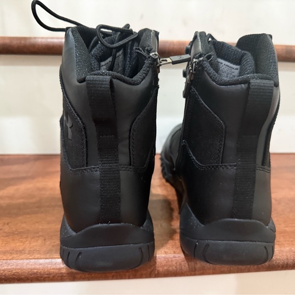 NWT Size 9.5 Under Armour StellarZip Waterproof Black Tactical Boots - Picture 6 of 6
